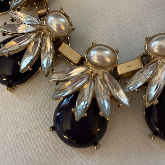 Estate jewelry rhinestone and pearl necklace - Picture 4 of 12